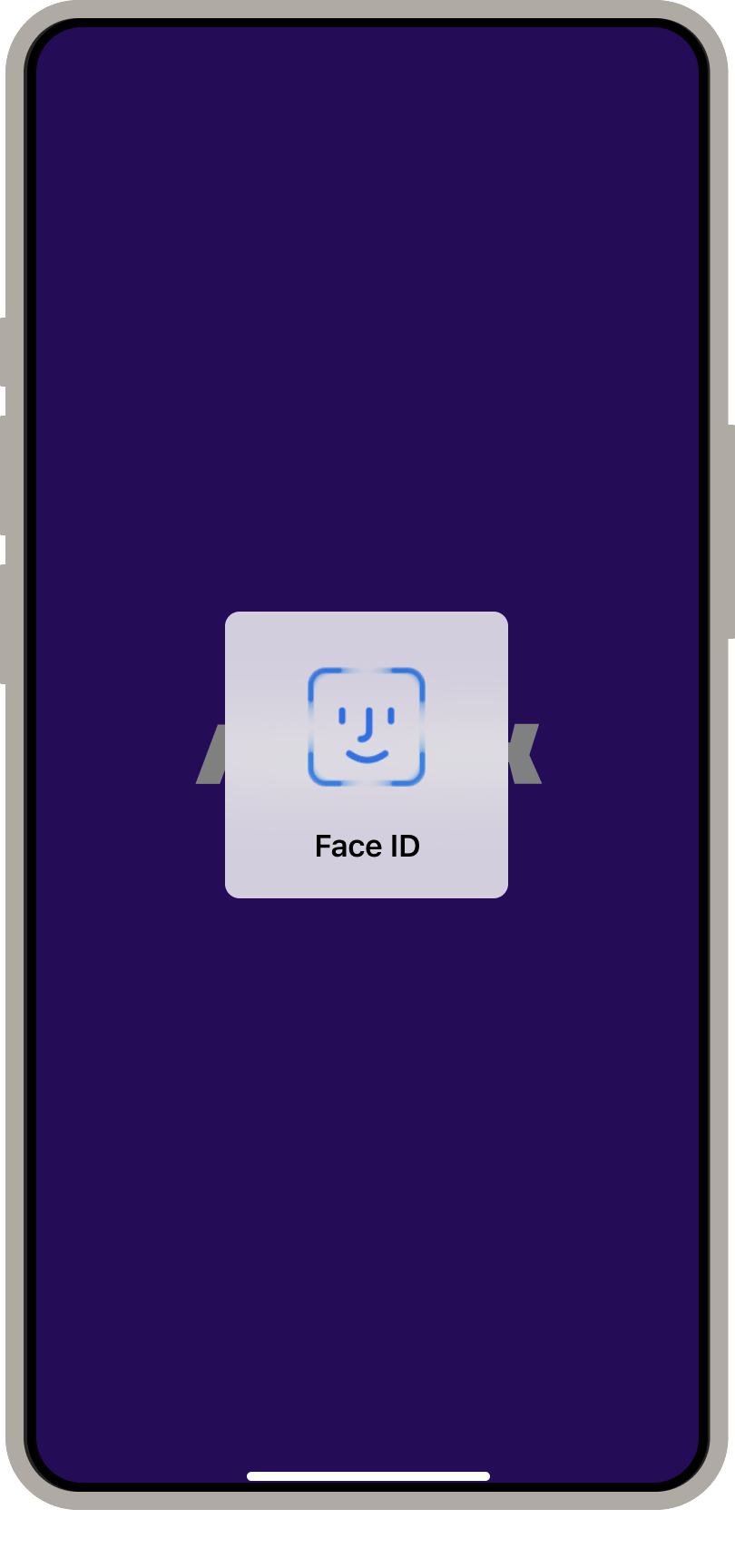 Secure authentication Authentication screen displaying Face ID during the secure identity verification process with the selected identity provider.